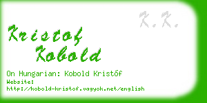 kristof kobold business card