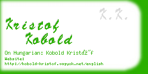 kristof kobold business card